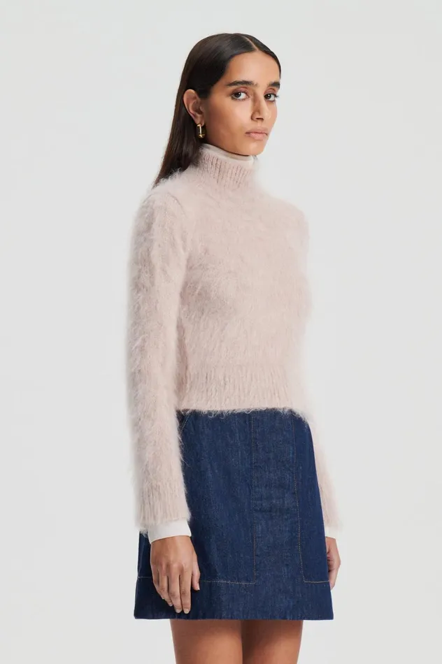 Sweaters Women Scanlan Theodore BRUSHED MOHAIR SLIM SWEATER Mink Sweaters Women Scanlan Theodore BRUSHED MOHAIR SLIM SWEATER Mink