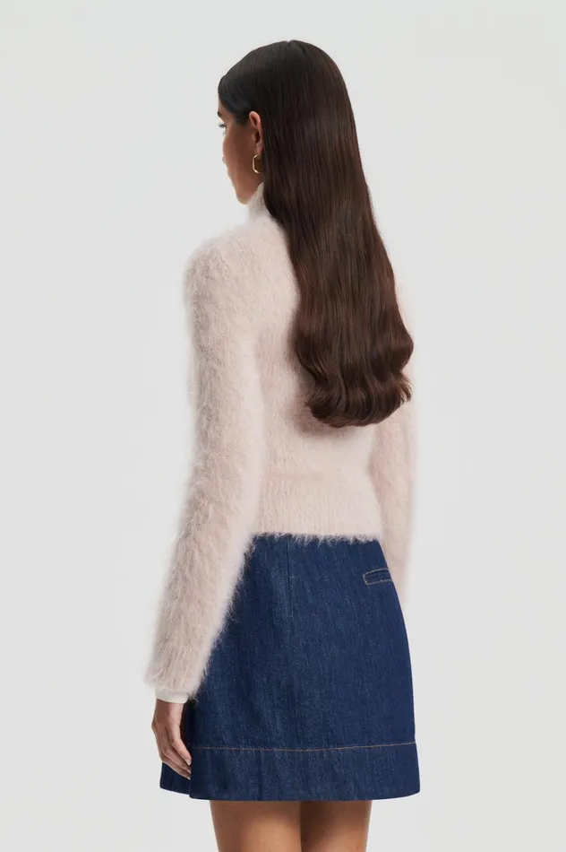 Sweaters Women Scanlan Theodore BRUSHED MOHAIR SLIM SWEATER Mink Sweaters Women Scanlan Theodore BRUSHED MOHAIR SLIM SWEATER Mink