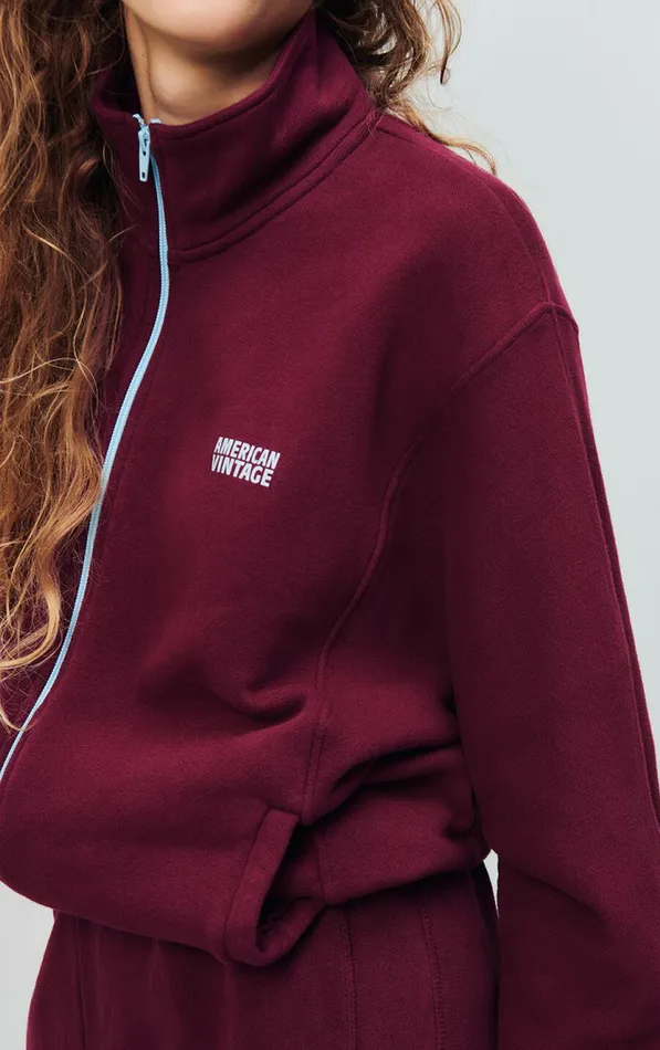 Sweatshirt Izubird Vintage Burgundy Women American Vintage Sweatshirts Sweatshirt Izubird Vintage Burgundy Women American Vintage Sweatshirts