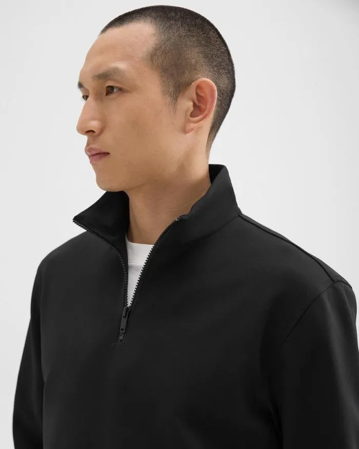 Sweatshirts Hoodies Men Theory QuarterZip Sweatshirt In Scuba Black Sweatshirts Hoodies Men Theory QuarterZip Sweatshirt In Scuba Black
