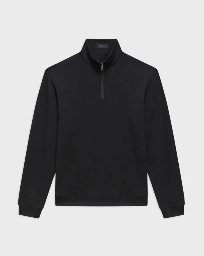 Sweatshirts Hoodies Men Theory QuarterZip Sweatshirt In Scuba Black Sweatshirts Hoodies Men Theory QuarterZip Sweatshirt In Scuba Black