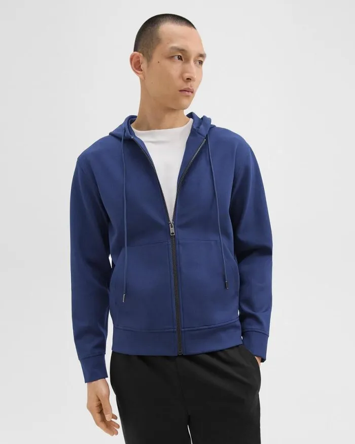 Sweatshirts Hoodies Men Theory ZipUp Hoodie In Scuba Deep Atlantic