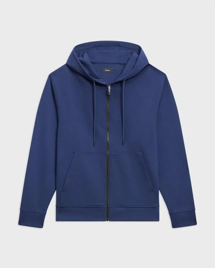 Sweatshirts Hoodies Men Theory ZipUp Hoodie In Scuba Deep Atlantic Sweatshirts Hoodies Men Theory ZipUp Hoodie In Scuba Deep Atlantic