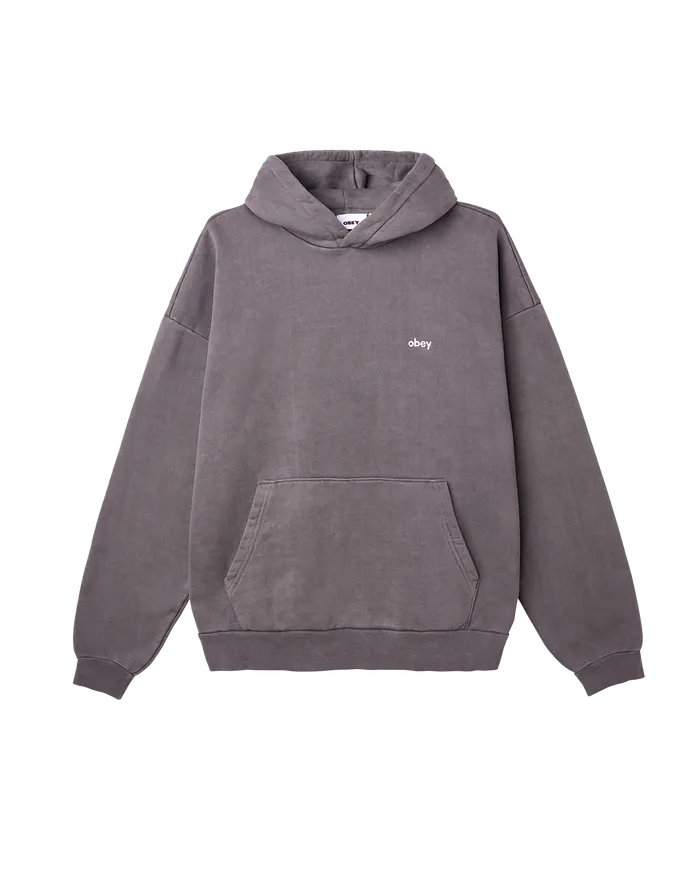 SWEATSHIRTS LOWERCASE PIGMENT PULLOVER Pigment Digital Black 8211 OBEY Clothing Men