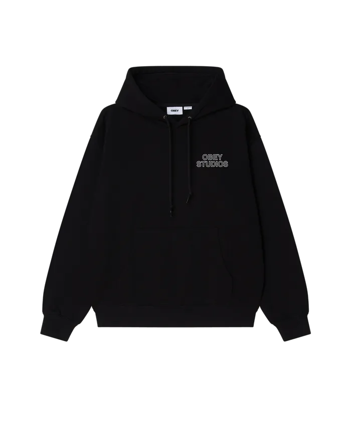 SWEATSHIRTS Men OBEY Clothing OBEY STUDIOS PALETTE PULLOVER Black