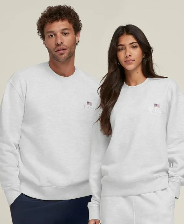 Sweatshirts Women Wilson Wilson America Crewneck Cloud Heather