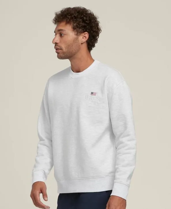Sweatshirts Women Wilson Wilson America Crewneck Cloud Heather Sweatshirts Women Wilson Wilson America Crewneck Cloud Heather