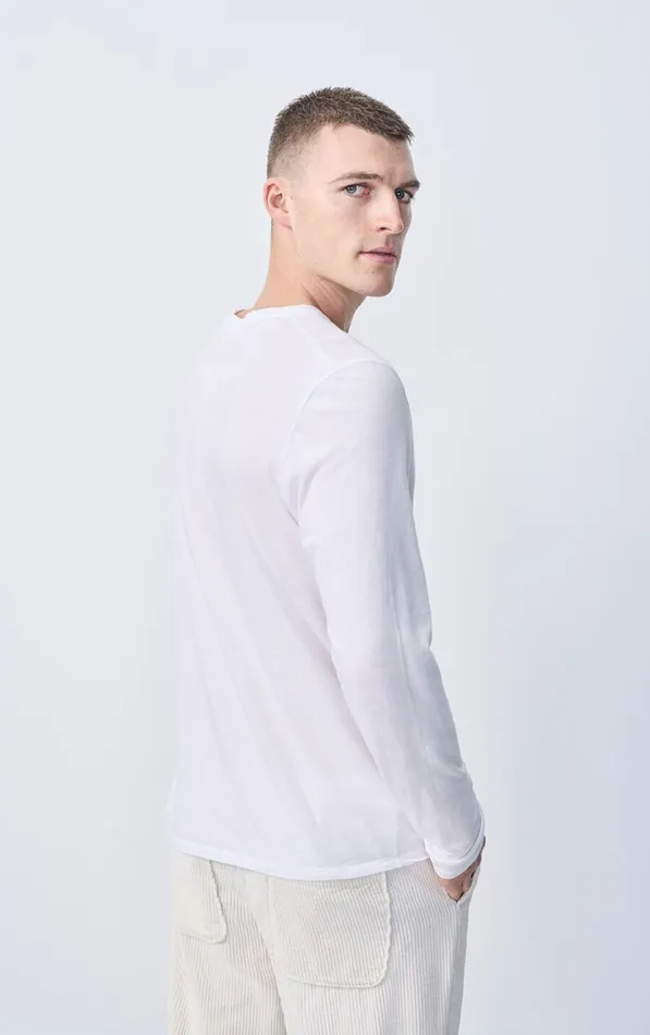TShirt Decatur White Men American Vintage Long Sleeve TShirts