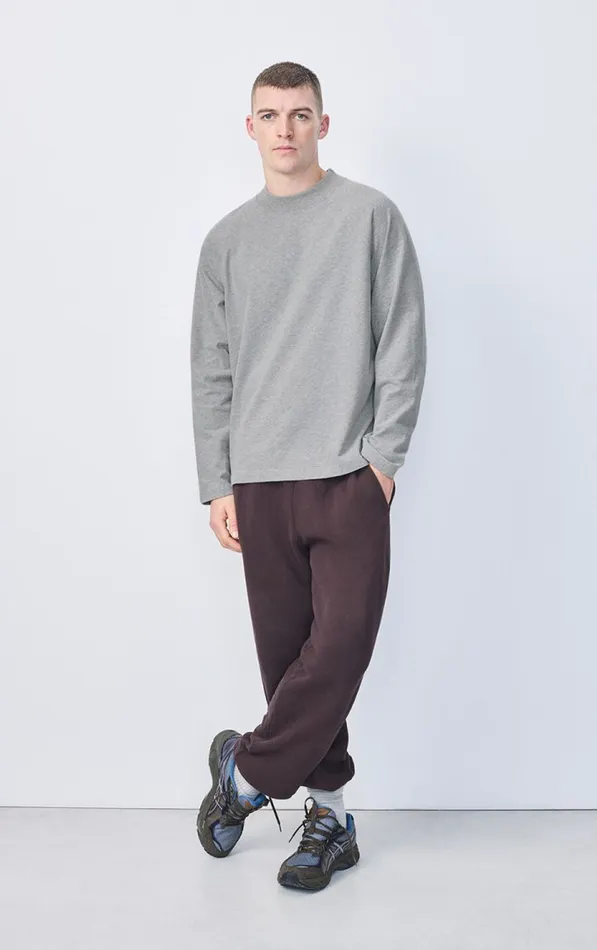 TShirt Fazy Heather Grey Men American Vintage Long Sleeve TShirts TShirt Fazy Heather Grey Men American Vintage Long Sleeve TShirts