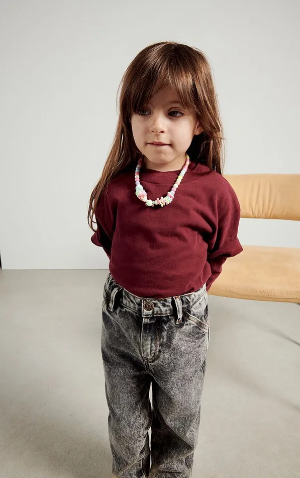 TShirt Gamipy Vintage Burgundy Kids American Vintage Short Sleeve TShirts