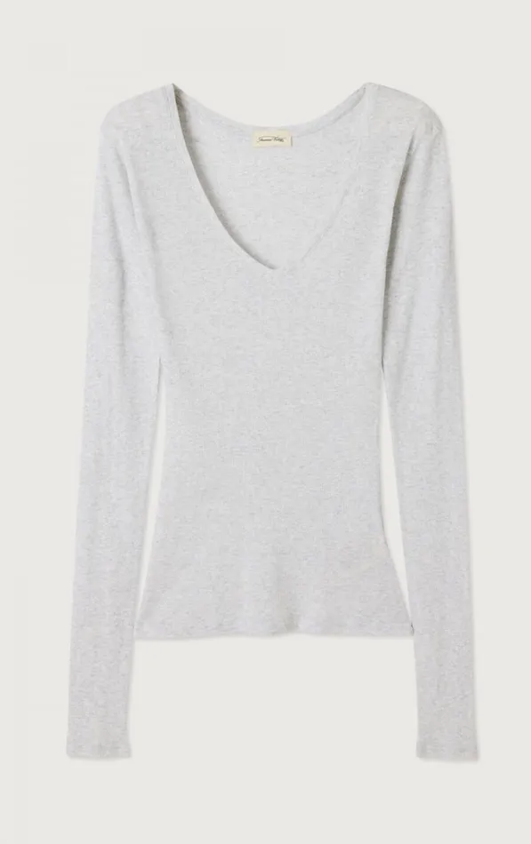 TShirt Massachusetts Heather Grey Women American Vintage Long Sleeve TShirts TShirt Massachusetts Heather Grey Women American Vintage Long Sleeve TShirts