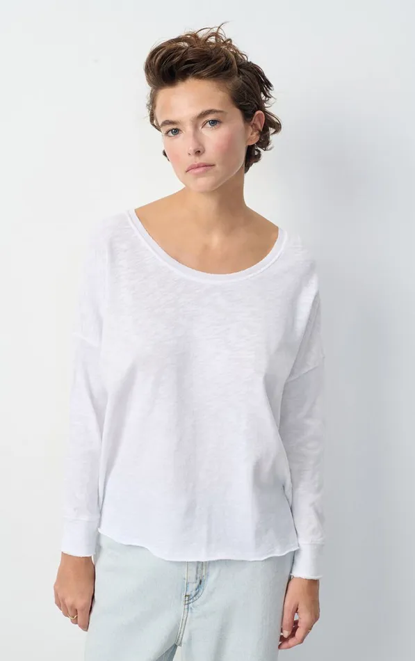 TShirt Sonoma White Women American Vintage Long Sleeve TShirts