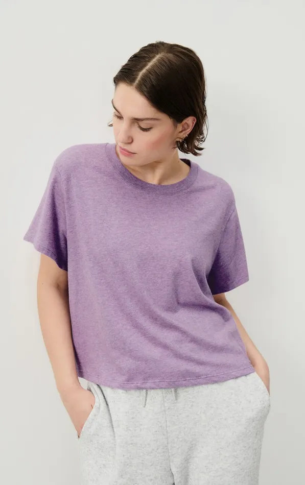 TShirt Ypawood Amethyst Melange Women American Vintage Short Sleeve TShirts