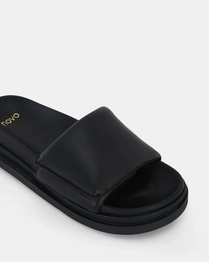 TARONGA BLACK Sandals Women Slides NOVO Shoes