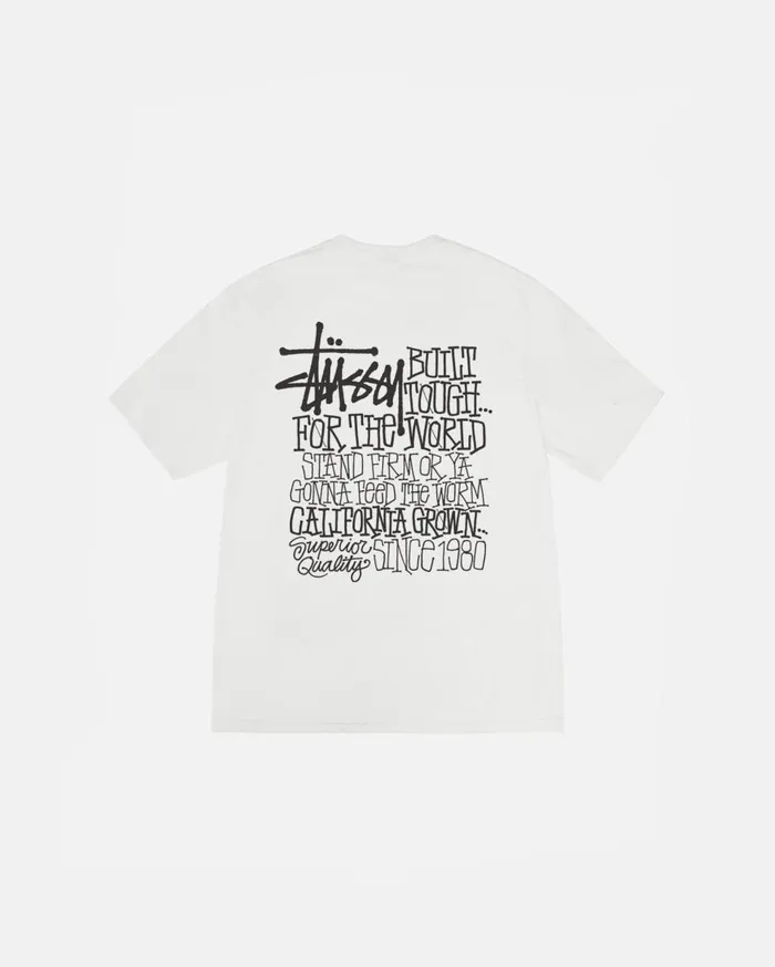 Tees MenWomen Stussy CALIFORNIA GROWN TEE PIGMENT DYED Natural