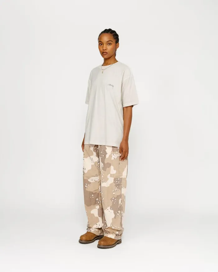 Tees MenWomen Stussy LAZY TEE Bone