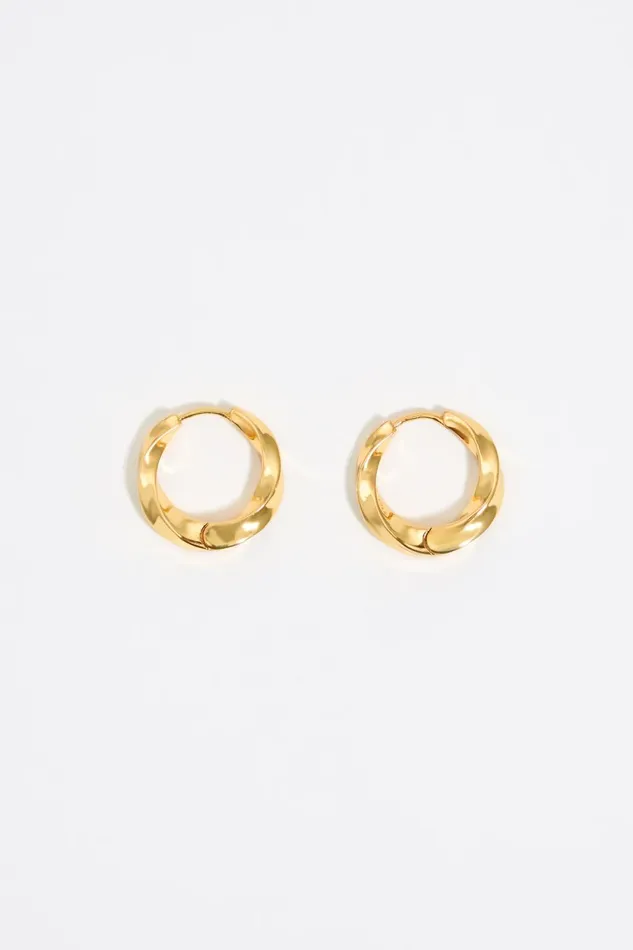 Textured Gold Hoop Earrings Gold Women Bimba Y Lola Earrings