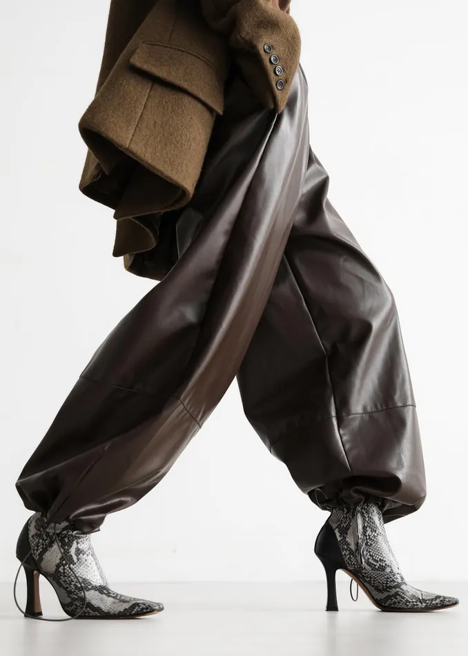 The Frankie Shop Bottoms Briar Faux Leather Balloon Pants 8211 Brown 8211 Women The Frankie Shop Bottoms Briar Faux Leather Balloon Pants 8211 Brown 8211 Women