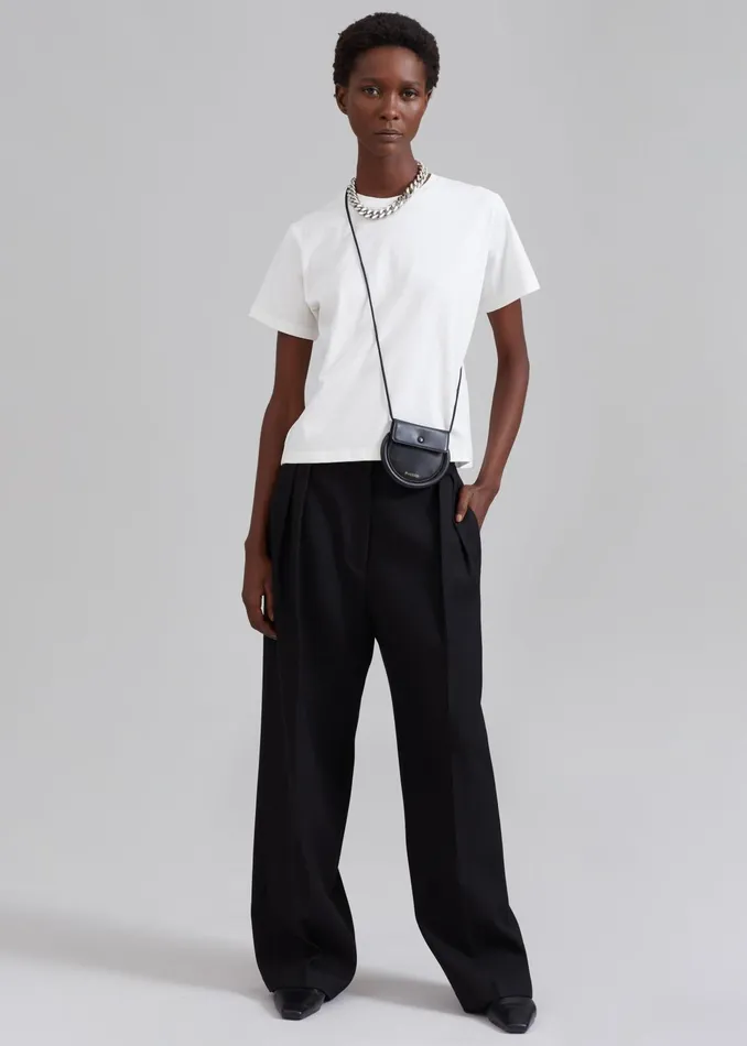 The Frankie Shop Bottoms Cian Pintuck Trousers 8211 Black 8211 Women