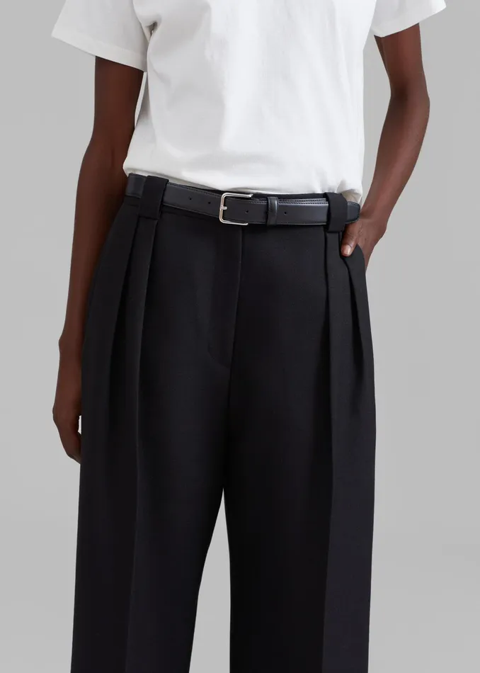 The Frankie Shop Bottoms Cian Pintuck Trousers 8211 Black 8211 Women