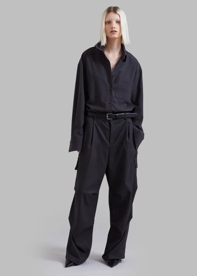 The Frankie Shop Bottoms Flint Cargo Pants 8211 Grey 8211 WomenMen