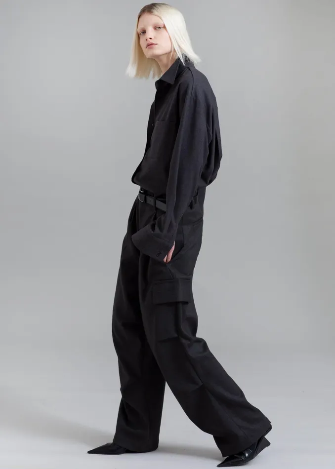 The Frankie Shop Bottoms Flint Cargo Pants 8211 Grey 8211 WomenMen