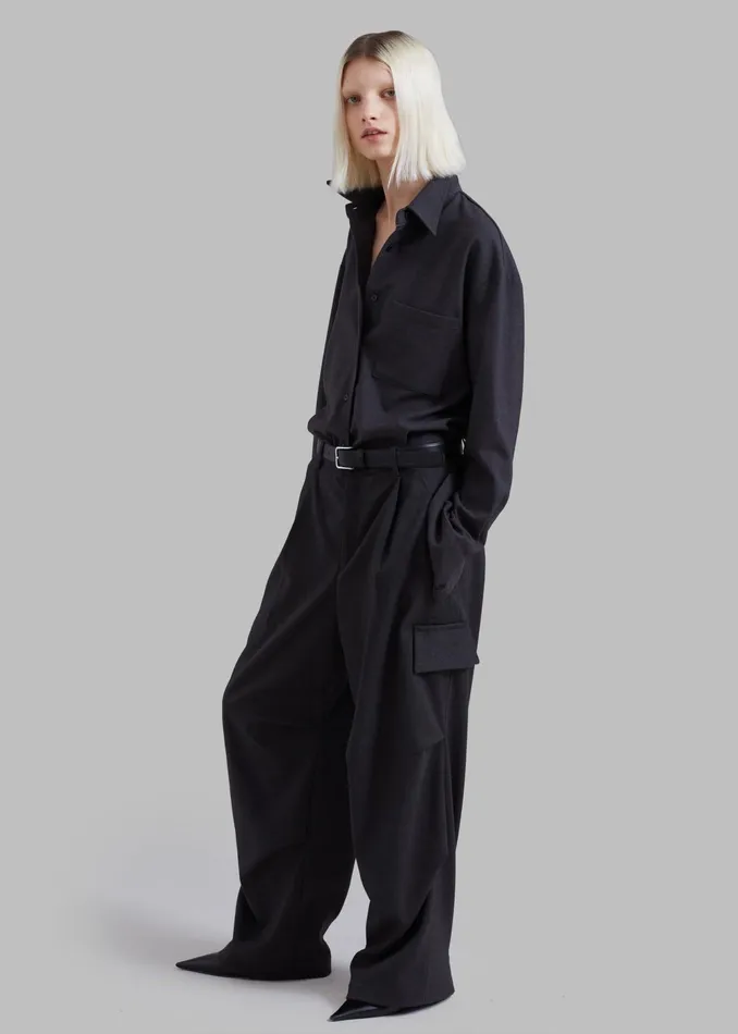 The Frankie Shop Bottoms Flint Cargo Pants 8211 Grey 8211 WomenMen