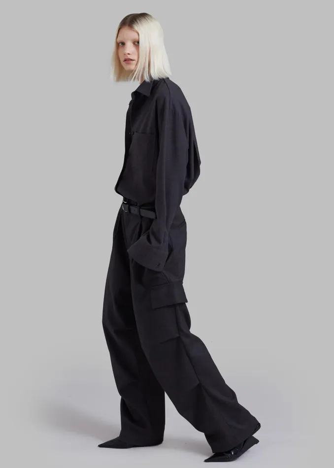 The Frankie Shop Bottoms Flint Cargo Pants 8211 Grey 8211 WomenMen