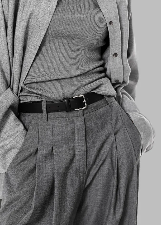 The Frankie Shop Bottoms Gelso Pleated Trousers 8211 Dark Grey Melange 8211 Women