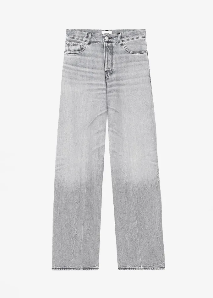 The Frankie Shop Bottoms Haikure Bethany Wide Leg Jeans 8211 Fog Grey 8211 Women