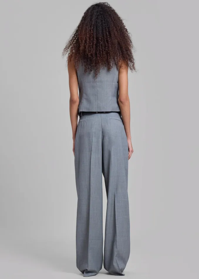 The Frankie Shop Bottoms Jorae Pleated Trousers 8211 Grey 8211 Women