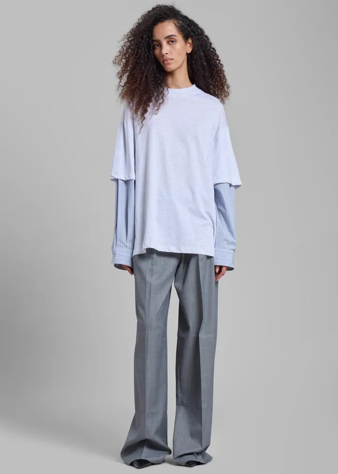 The Frankie Shop Bottoms Jorae Pleated Trousers 8211 Grey 8211 Women