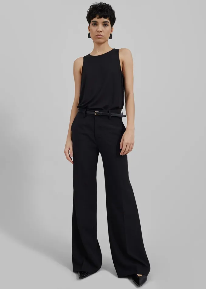 The Frankie Shop Bottoms Katie Flared Pants 8211 Black 8211 Women