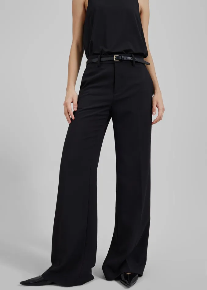 The Frankie Shop Bottoms Katie Flared Pants 8211 Black 8211 Women