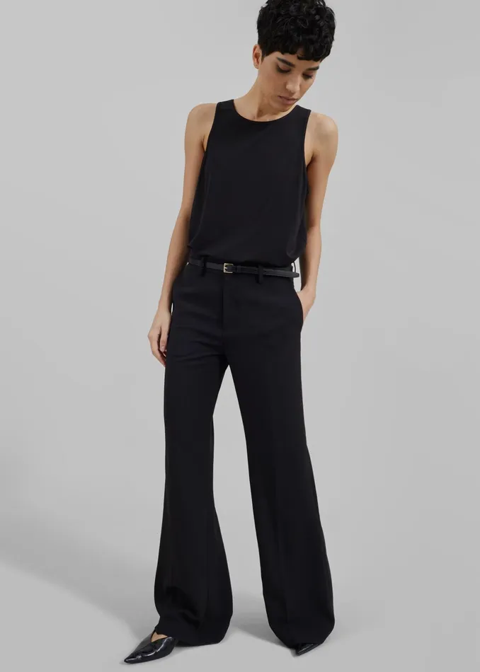 The Frankie Shop Bottoms Katie Flared Pants 8211 Black 8211 Women
