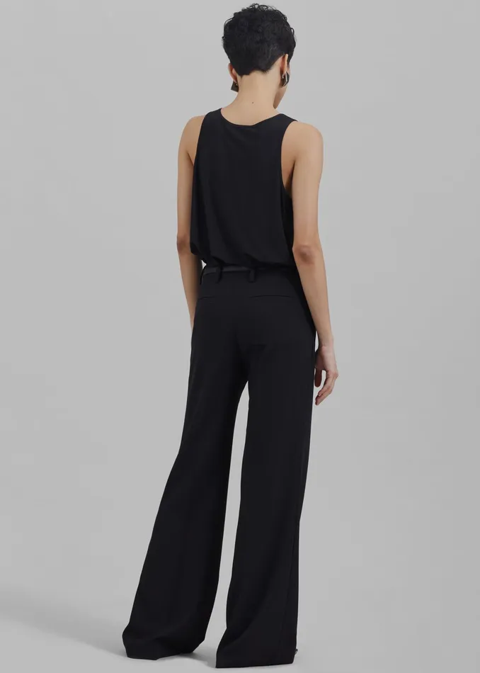 The Frankie Shop Bottoms Katie Flared Pants 8211 Black 8211 Women