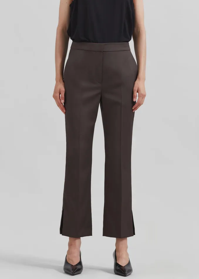 The Frankie Shop Bottoms Loulou Studio Dorkas Pants 8211 Choco 8211 Women