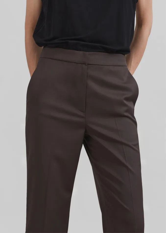 The Frankie Shop Bottoms Loulou Studio Dorkas Pants 8211 Choco 8211 Women