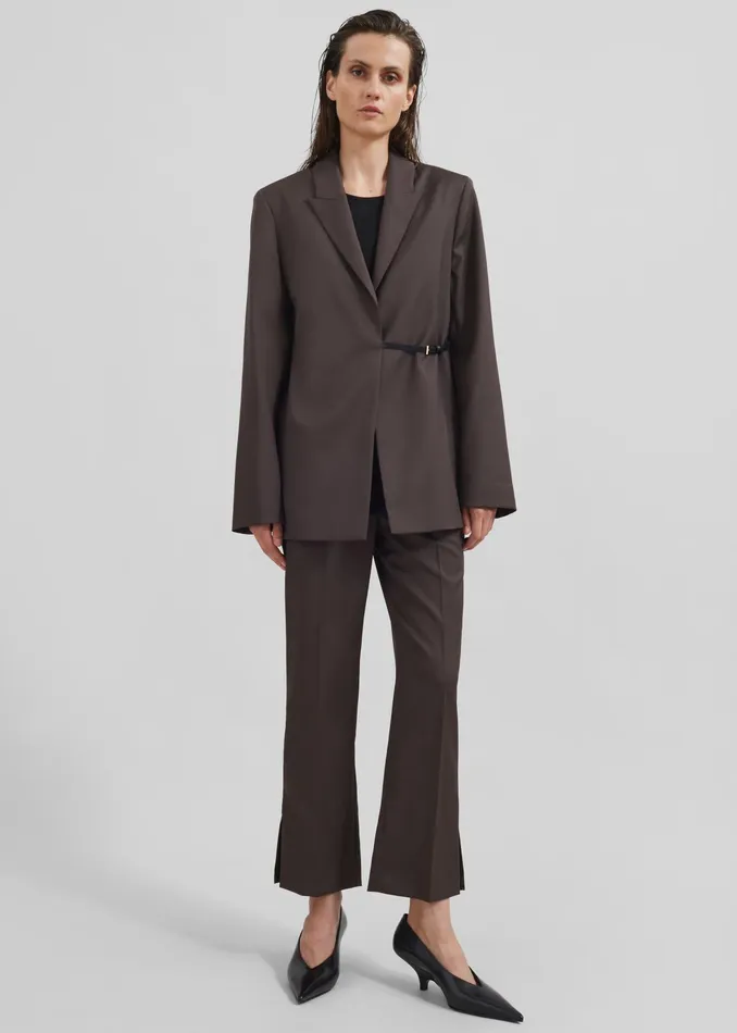 The Frankie Shop Bottoms Loulou Studio Dorkas Pants 8211 Choco 8211 Women