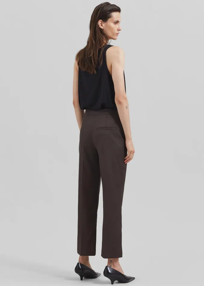 The Frankie Shop Bottoms Loulou Studio Dorkas Pants 8211 Choco 8211 Women