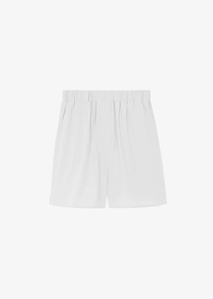 The Frankie Shop Bottoms Lui Organic Cotton Boxer Short 8211 White 8211 Women