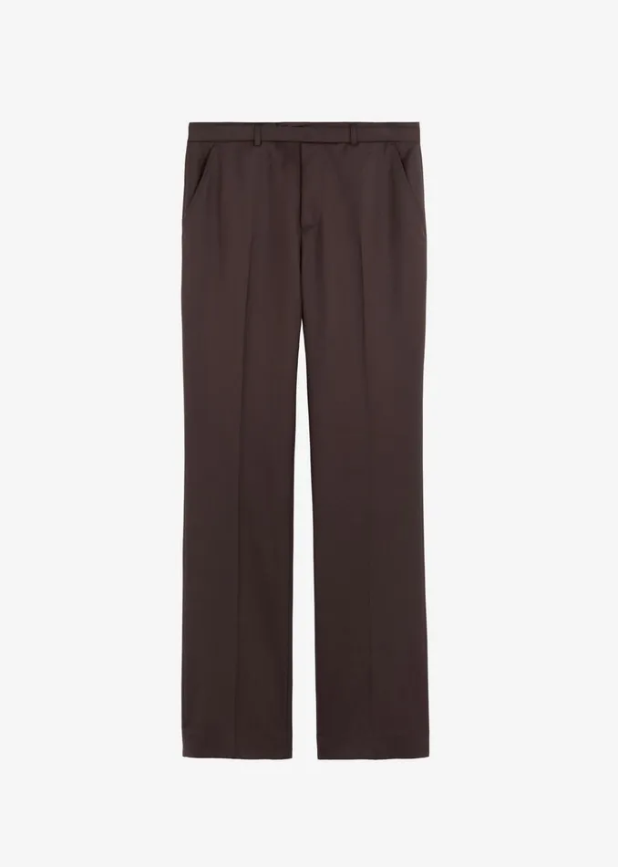 The Frankie Shop Bottoms Mason Wool Trousers 8211 Brown 8211 Men