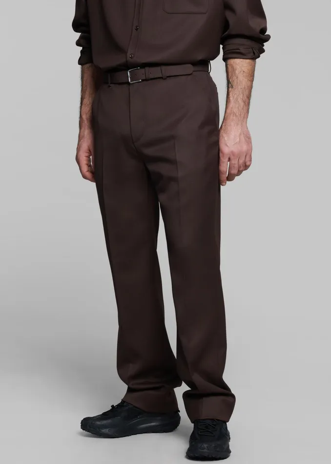 The Frankie Shop Bottoms Mason Wool Trousers 8211 Brown 8211 Men