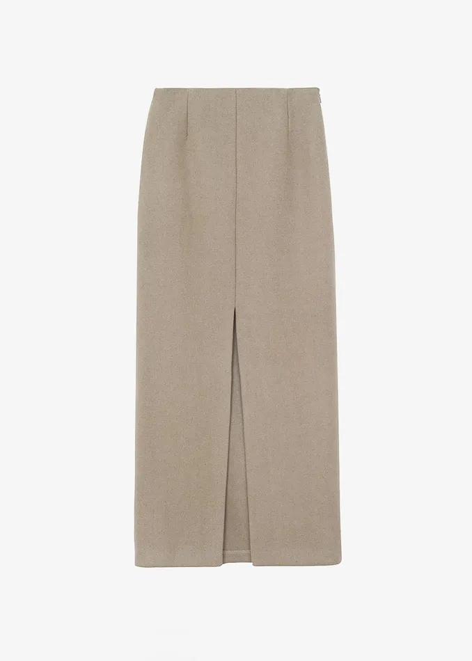 The Frankie Shop Bottoms Neasi WoolBlend Pencil Skirt 8211 Taupe 8211 Women