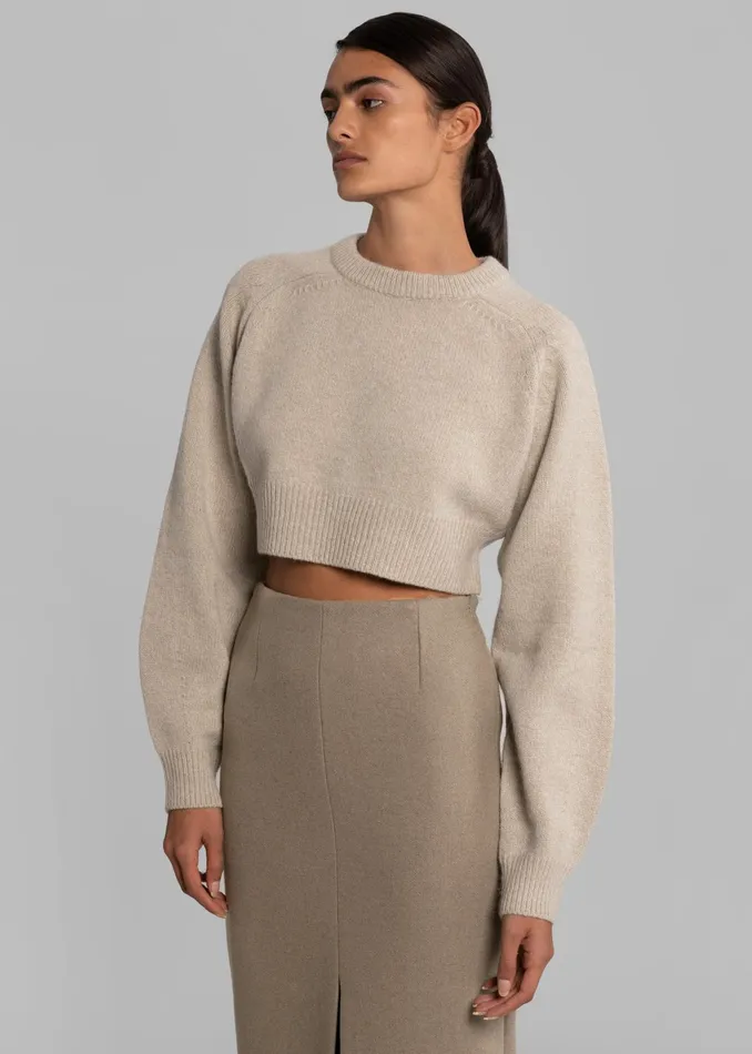 The Frankie Shop Bottoms Neasi WoolBlend Pencil Skirt 8211 Taupe 8211 Women