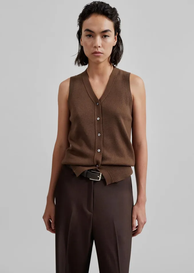 The Frankie Shop Bottoms Nisha Pintuck Trousers 8211 Brown 8211 Women