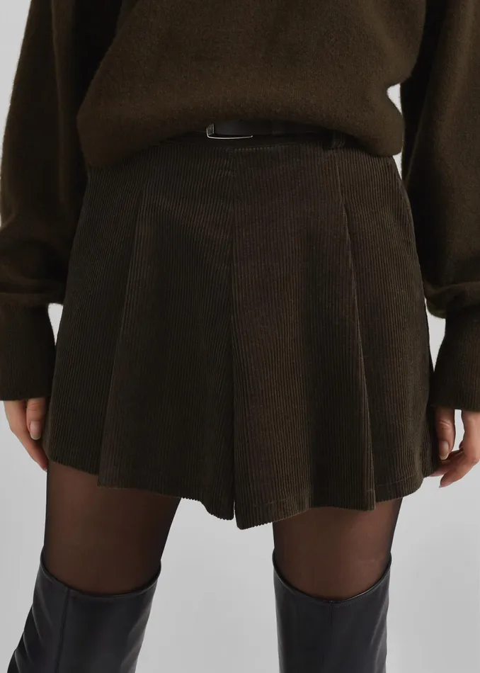 The Frankie Shop Bottoms Oreni Corduroy Skort 8211 Khaki 8211 Women