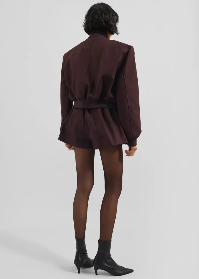 The Frankie Shop Bottoms Pomona Shorts 8211 Burgundy 8211 Women
