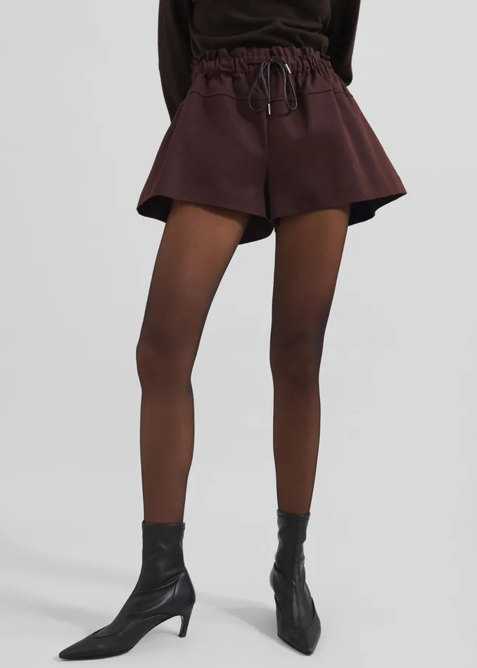 The Frankie Shop Bottoms Pomona Shorts 8211 Burgundy 8211 Women