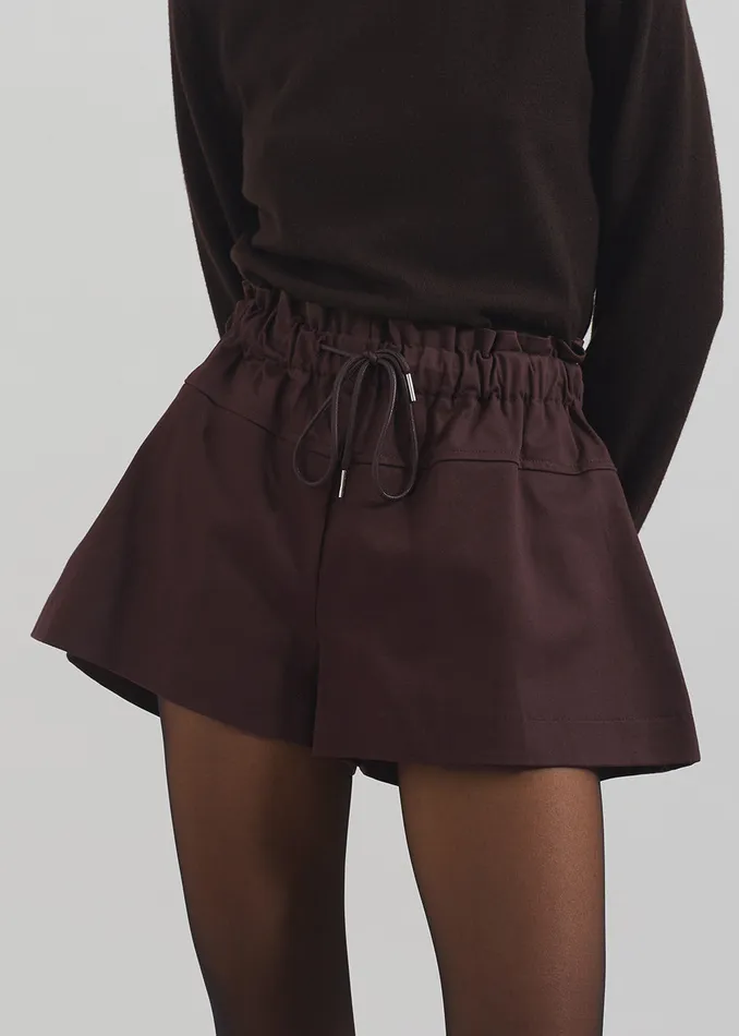 The Frankie Shop Bottoms Pomona Shorts 8211 Burgundy 8211 Women